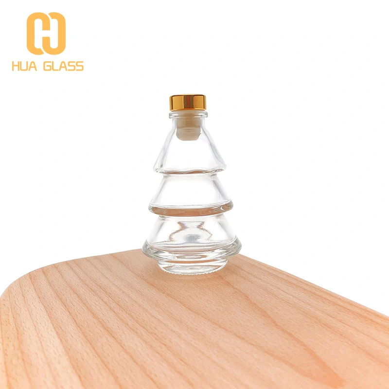 80 مللي شكل شجرة عيد الميلاد زجاجة الناشر القصب