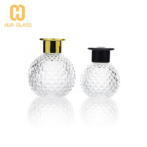 100ml 200ml diamond round glass reed diffuser bottle