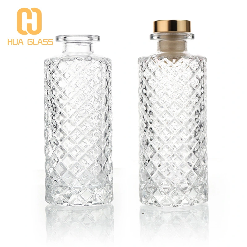170ml cylinder round glass reed diffuser bottle