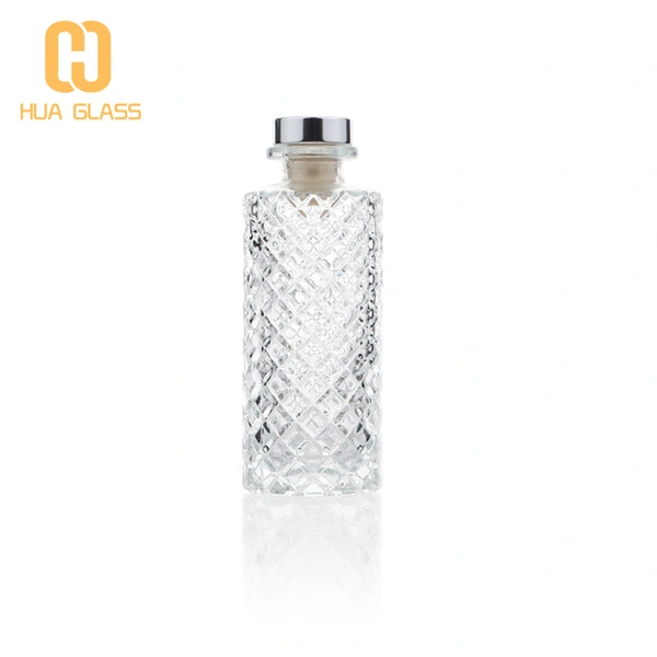 170ml cylinder round glass reed diffuser bottle