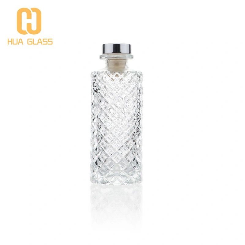 170ml cylinder round glass reed diffuser bottle