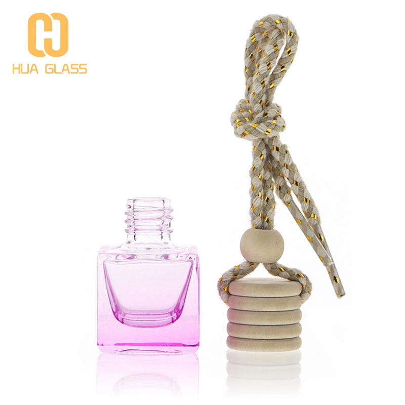 Bouteilles de diffuseur de voiture vides carrées colorées de 8 ml