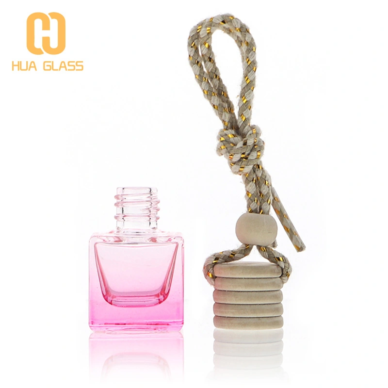 Bouteilles de diffuseur de voiture vides carrées colorées de 8 ml