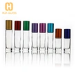 Rouleau d'huile de parfum de 5 ml 10 ml sur une bouteille en verre avec bille roulante