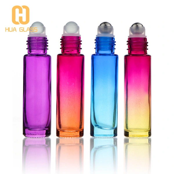 زجاجة بكرة زجاجية متدرجة فاخرة 10 مللي زجاجة أسطوانة زيت عطر