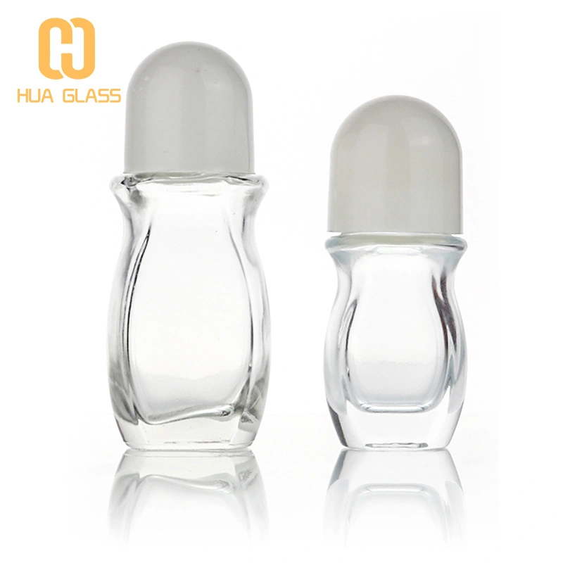 تصميم فريد من نوعه 30 مللي 50 مللي لفة جسم زجاجة دوارة على زجاجة مزيل العرق