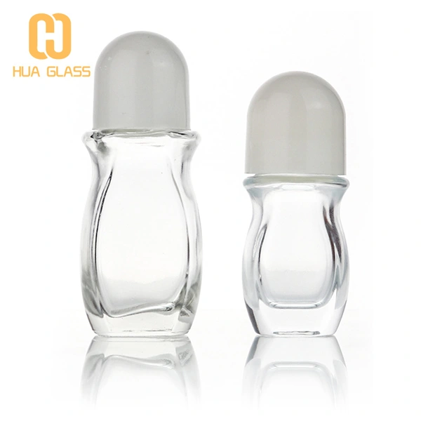 تصميم فريد من نوعه 30 مللي 50 مللي لفة جسم زجاجة دوارة على زجاجة مزيل العرق