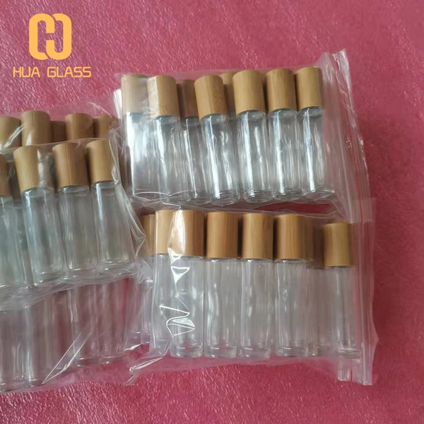 5 مل 10 مل من الخيزران على زجاجات العطور بغطاء من الخيزران