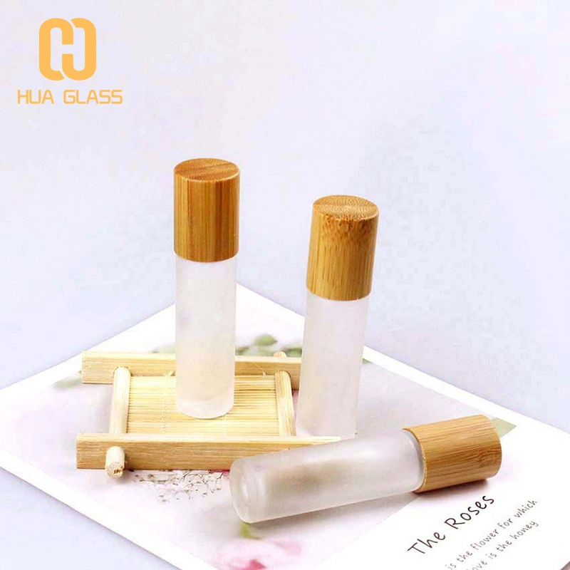 5 مل 10 مل من الخيزران على زجاجات العطور بغطاء من الخيزران