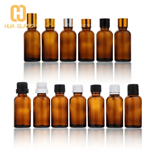 30 مل زجاجة قطارة من الزجاج العنبر