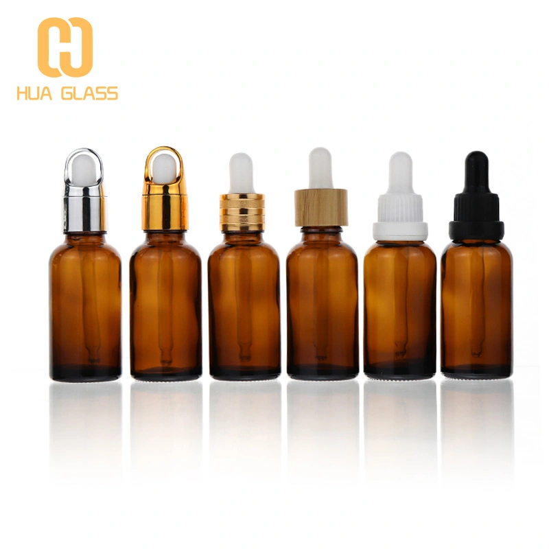 30 مل زجاجة قطارة من الزجاج العنبر