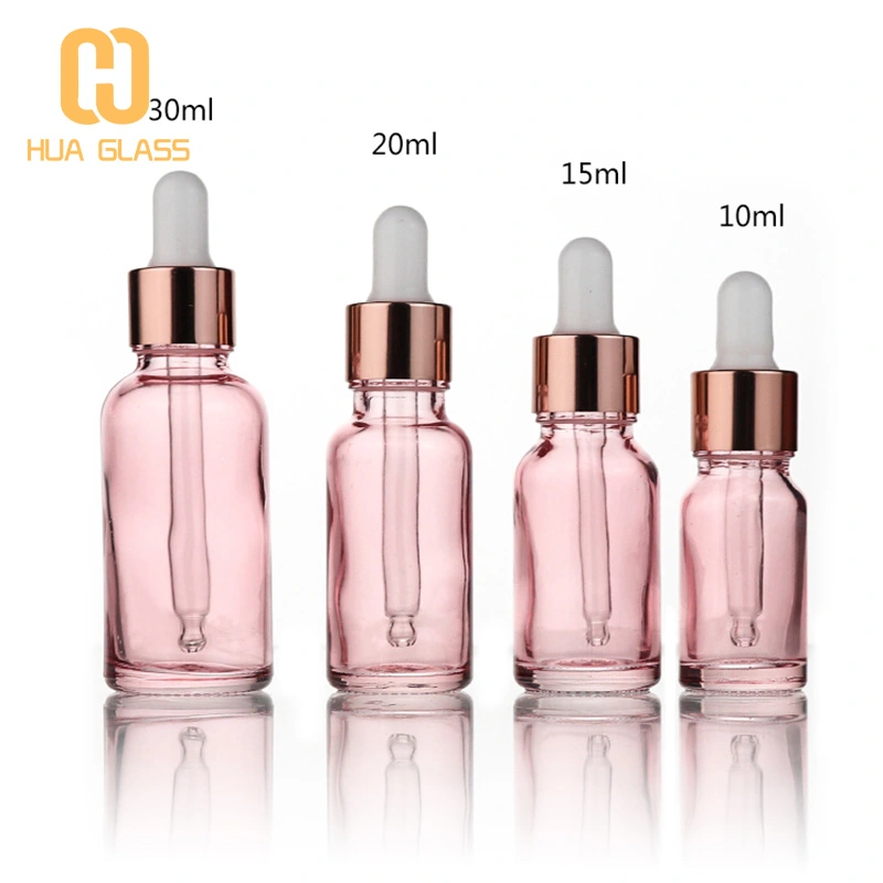 custom logo pink dropper bottles essential oil dropper bottle