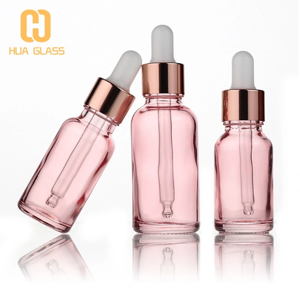 custom logo pink dropper bottles essential oil dropper bottle