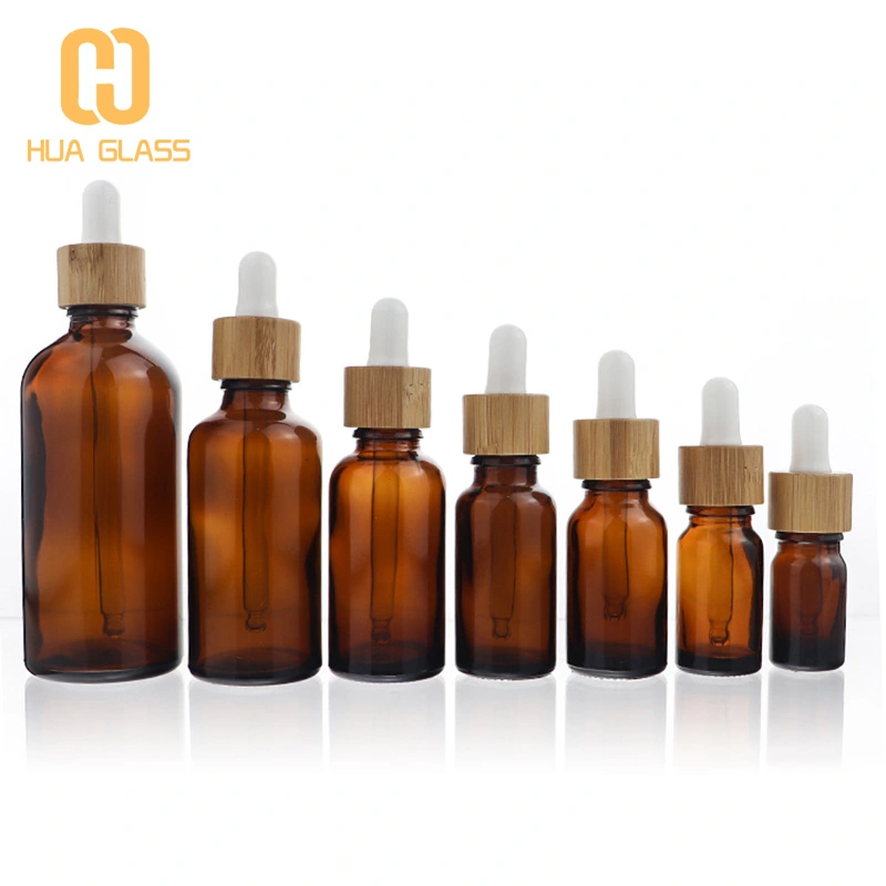 botella cuentagotas de bambú 5ml 10ml 15ml 20ml 30ml 50ml 100ml