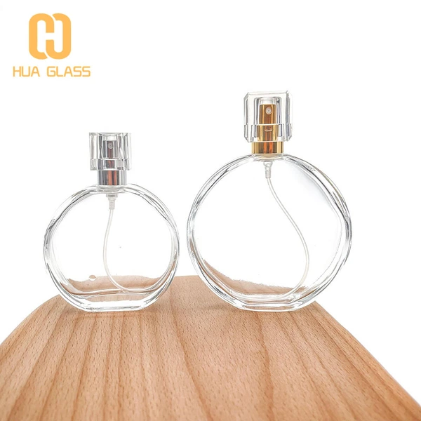 botella de perfume chanel plana redonda 50ml 100ml botella de perfume de vidrio