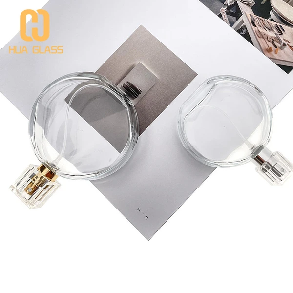 botella de perfume chanel plana redonda 50ml 100ml botella de perfume de vidrio