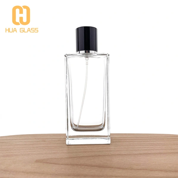 زجاجة عطر 100 مل زجاجة عطر مربع غطاء مغناطيسي