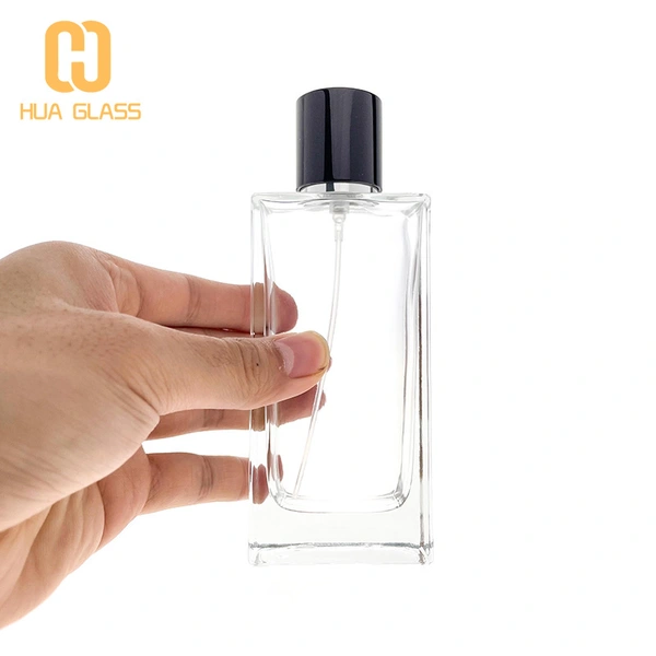 bouteille en verre de parfum 100ml bouteille de parfum carrée bouchon magnétique