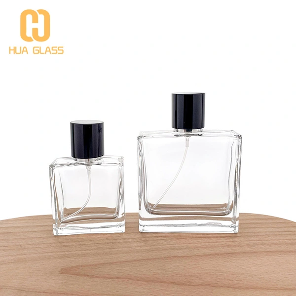 50 ml 100 ml carré hommes cologne parfum bouteille en verre bouchon magnétique