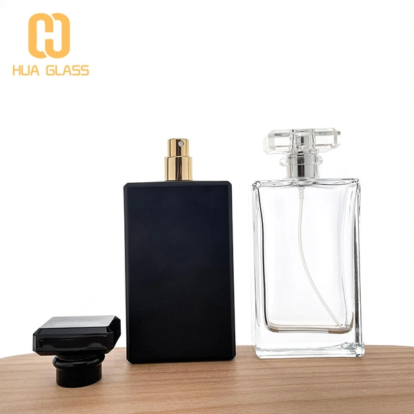Flacon de parfum en verre noir clair de 100 ml flacon pulvérisateur de parfum