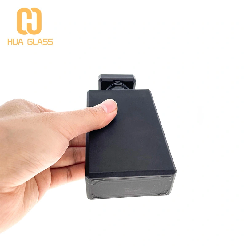 Flacon de parfum en verre noir clair de 100 ml flacon pulvérisateur de parfum