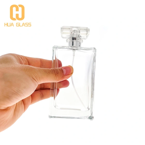 Flacon de parfum en verre noir clair de 100 ml flacon pulvérisateur de parfum