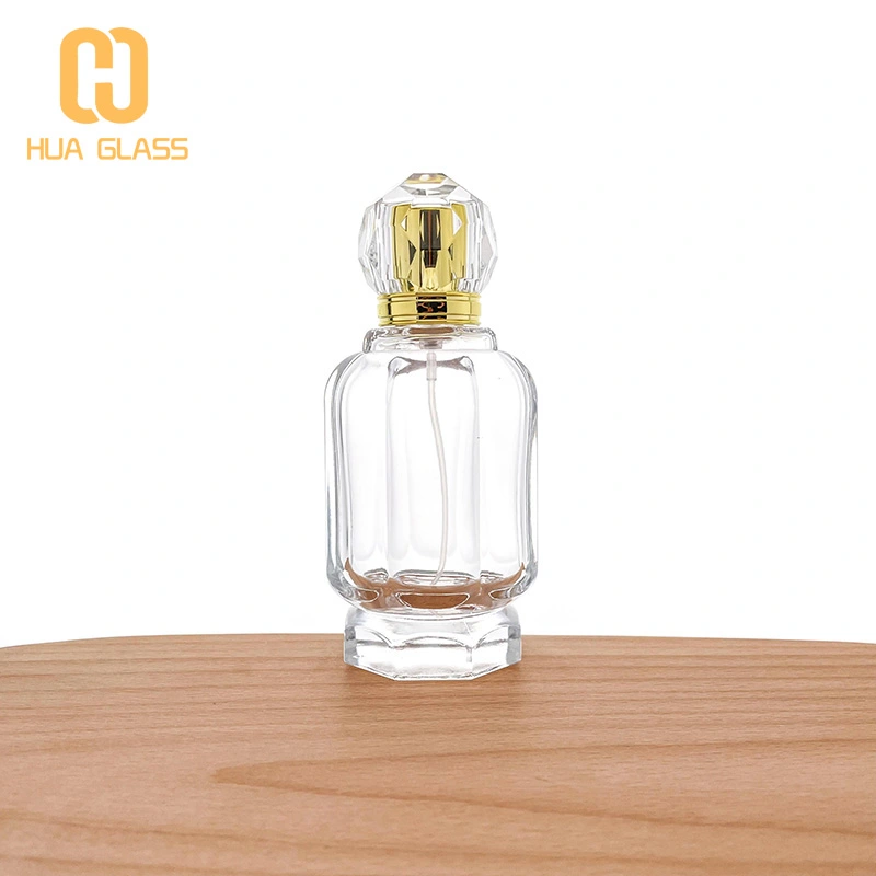 Botella de perfume de forma única, botella de perfume de vidrio para hombres y mujeres