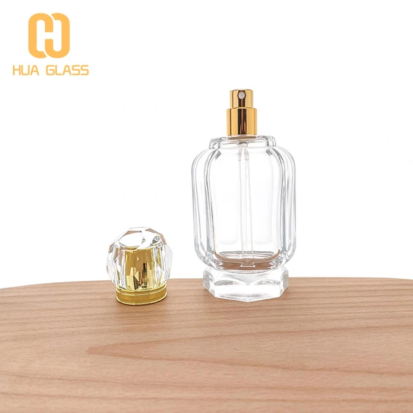 Botella de perfume de forma única, botella de perfume de vidrio para hombres y mujeres