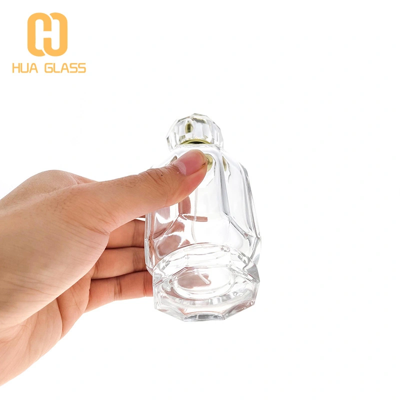 Botella de perfume de forma única, botella de perfume de vidrio para hombres y mujeres