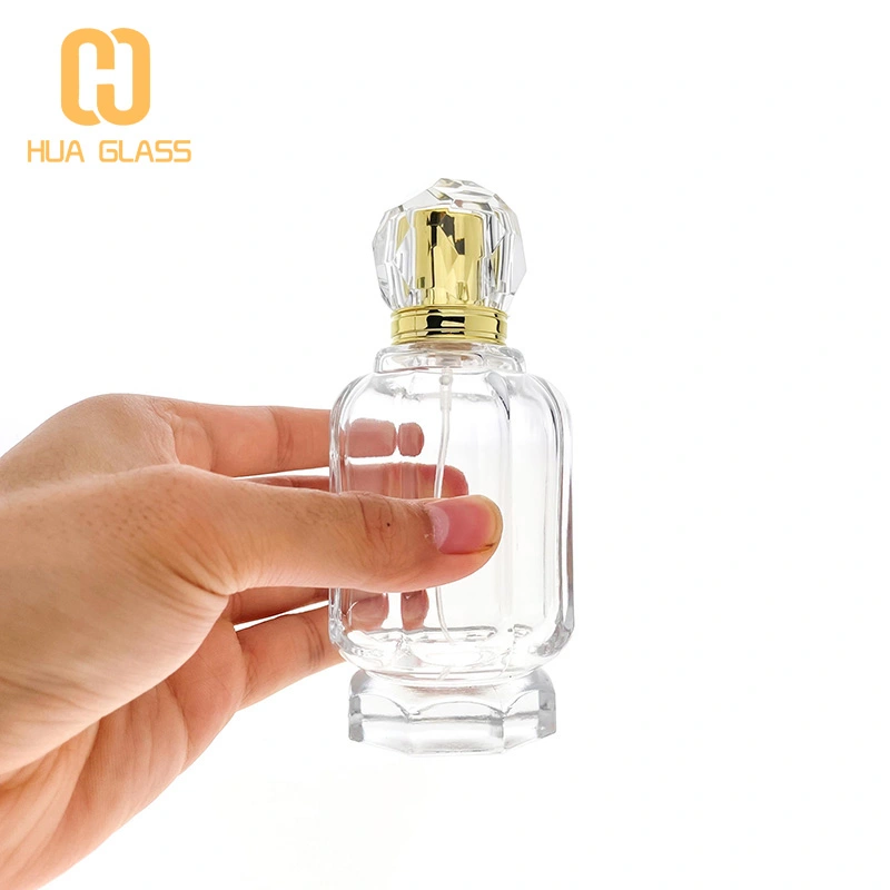 Botella de perfume de forma única, botella de perfume de vidrio para hombres y mujeres