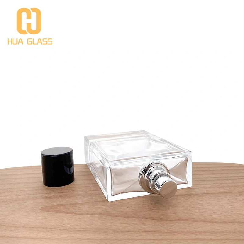 50ml 100ml hombres mujeres botella de perfume botella de perfume cuadrada tapa magnética  