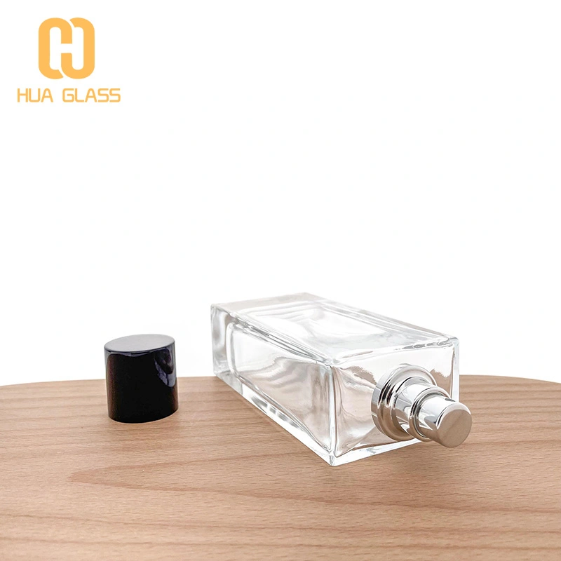 50ml 100ml hombres mujeres botella de perfume botella de perfume cuadrada tapa magnética  