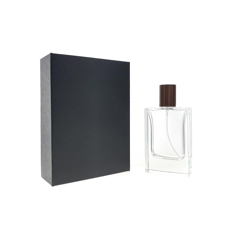 50ml polished perfume bottle with magnetic black gift box packaging
