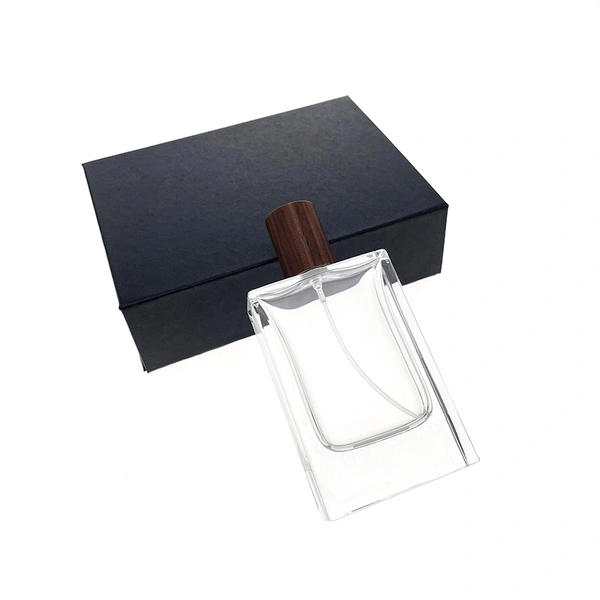 50ml polished perfume bottle with magnetic black gift box packaging