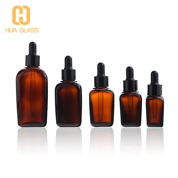 10ml 20ml 30ml 50ml 100ml frasco cuentagotas de aceite esencial cuadrado