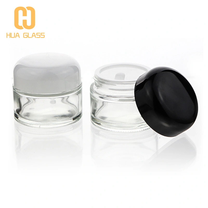 15g 20g 30g 50g frascos de cosméticos de vidrio esmerilado con tapa redonda  