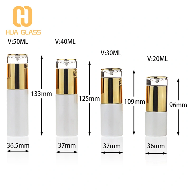 لؤلؤة بيضاء فاخرة 20 مل 30 مل 50 مل 100 مل مجموعة زجاجات ومستحضرات التجميل
