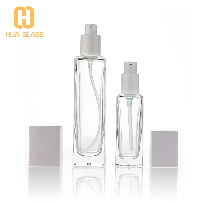 زجاجة بخاخ مستحضرات التجميل المربعة 100 مل مجموعة زجاجات مستحضرات التجميل  