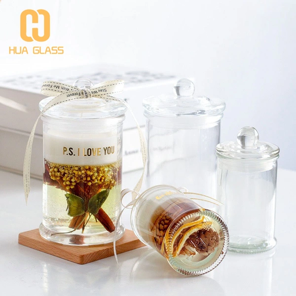empty candle jars straight side glass jars for candles with cork lid 