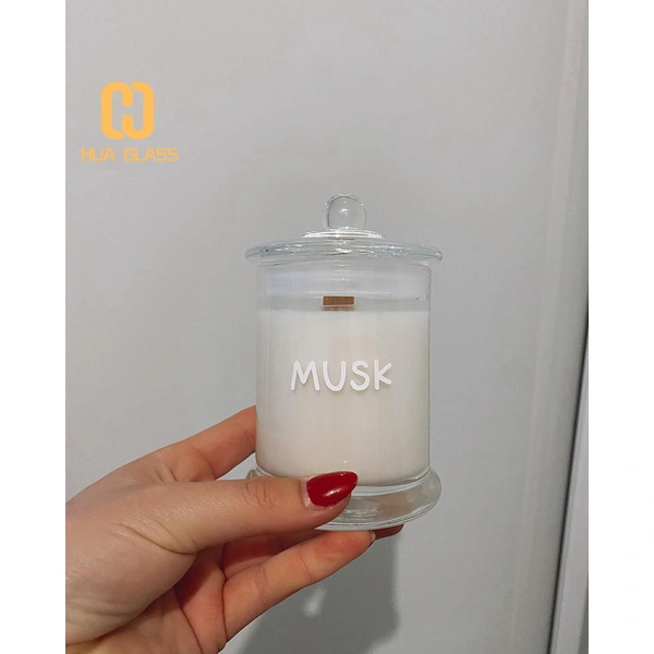 tarros de vela vacíos tarros de vidrio de lado recto para velas con tapa de corcho