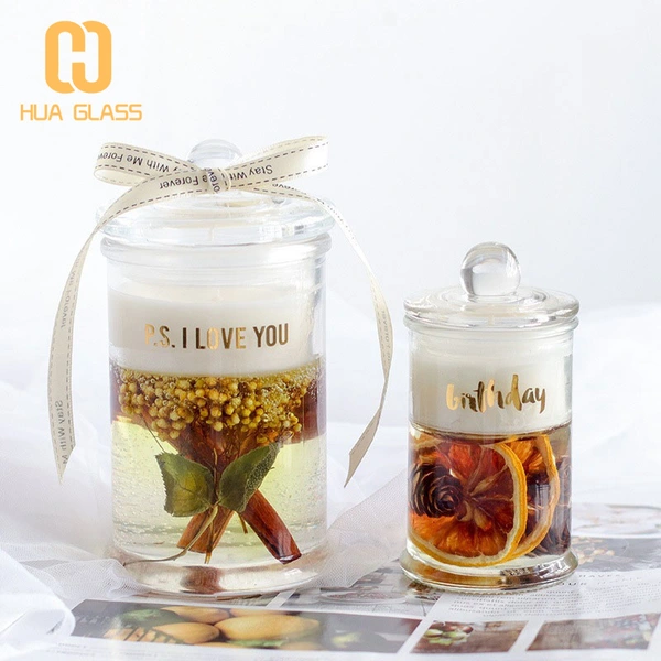 tarros de vela vacíos tarros de vidrio de lado recto para velas con tapa de corcho