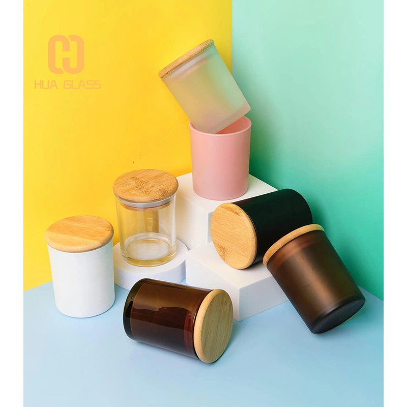 матовые черные белые янтарные стеклянные банки для изготовления свечей