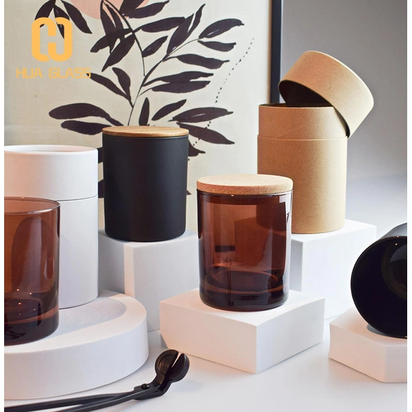 матовые черные белые янтарные стеклянные банки для изготовления свечей