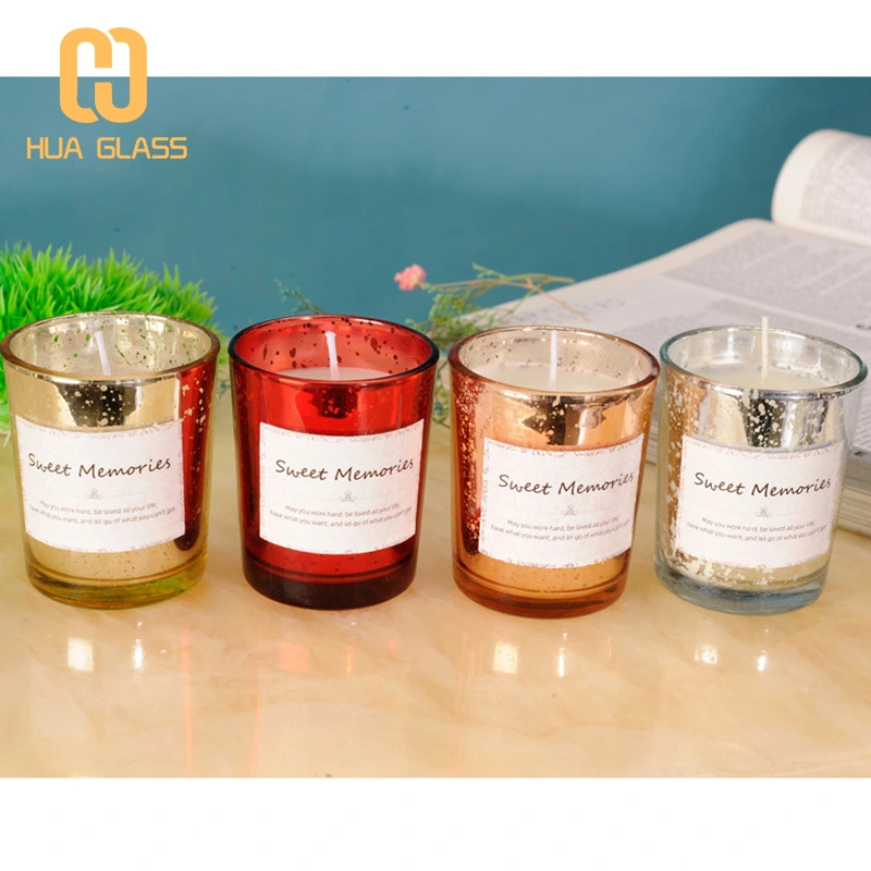 هدية عيد الميلاد الزخرفية 7 أوقية 8 أوقية شمعة جرة نذري حاملي الشموع  