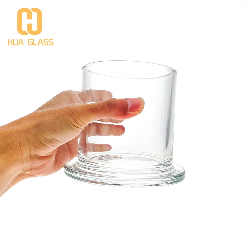 6 oz 13 oz 25 oz bocal à bougie en verre bombé
