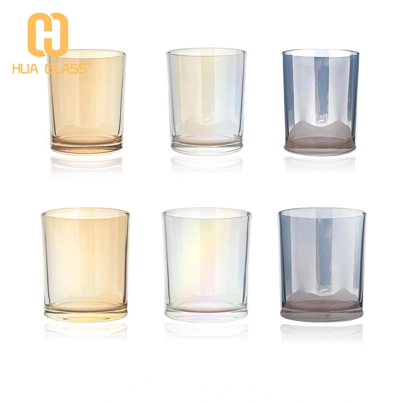 радужные пустые банки из-под свечей стеклянные банки для изготовления свечей