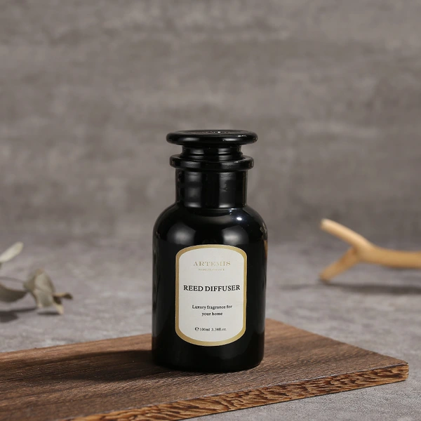 100ml Black Glass Reed Diffuser Bottle Home Diffuser Bottle