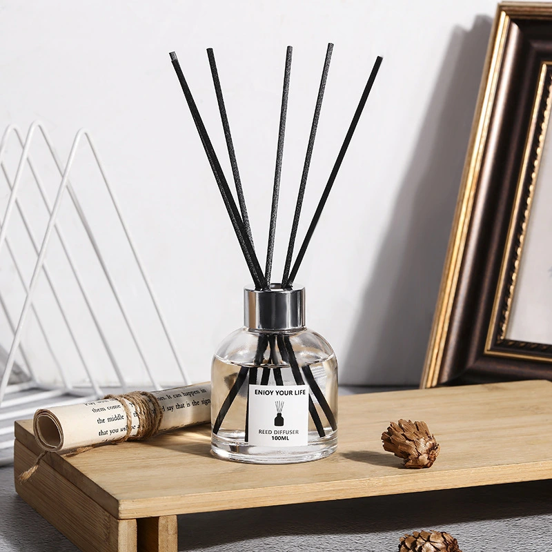 Flacon diffuseur roseau rond de 100 ml avec boîte  