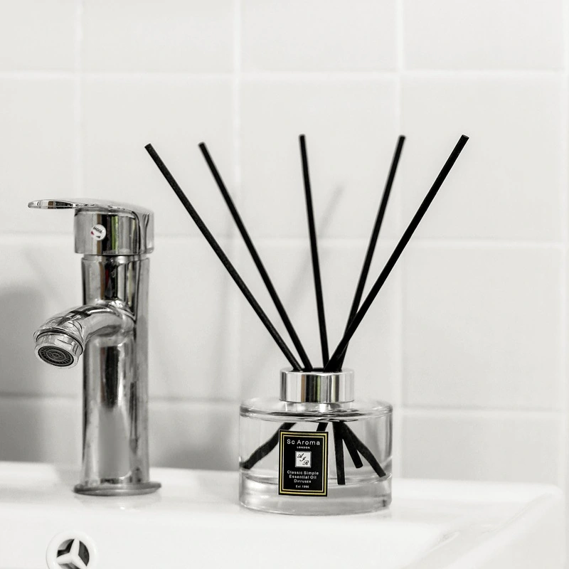 120 мл круглая стеклянная бутылка с тростниковым диффузором с широким горлышком, домашняя бутылка с диффузором  