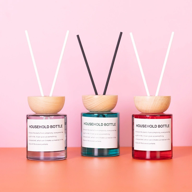 150ml Round Glass Reed Diffuser Bottle Home Diffuser Bottle With Wooden Cap 